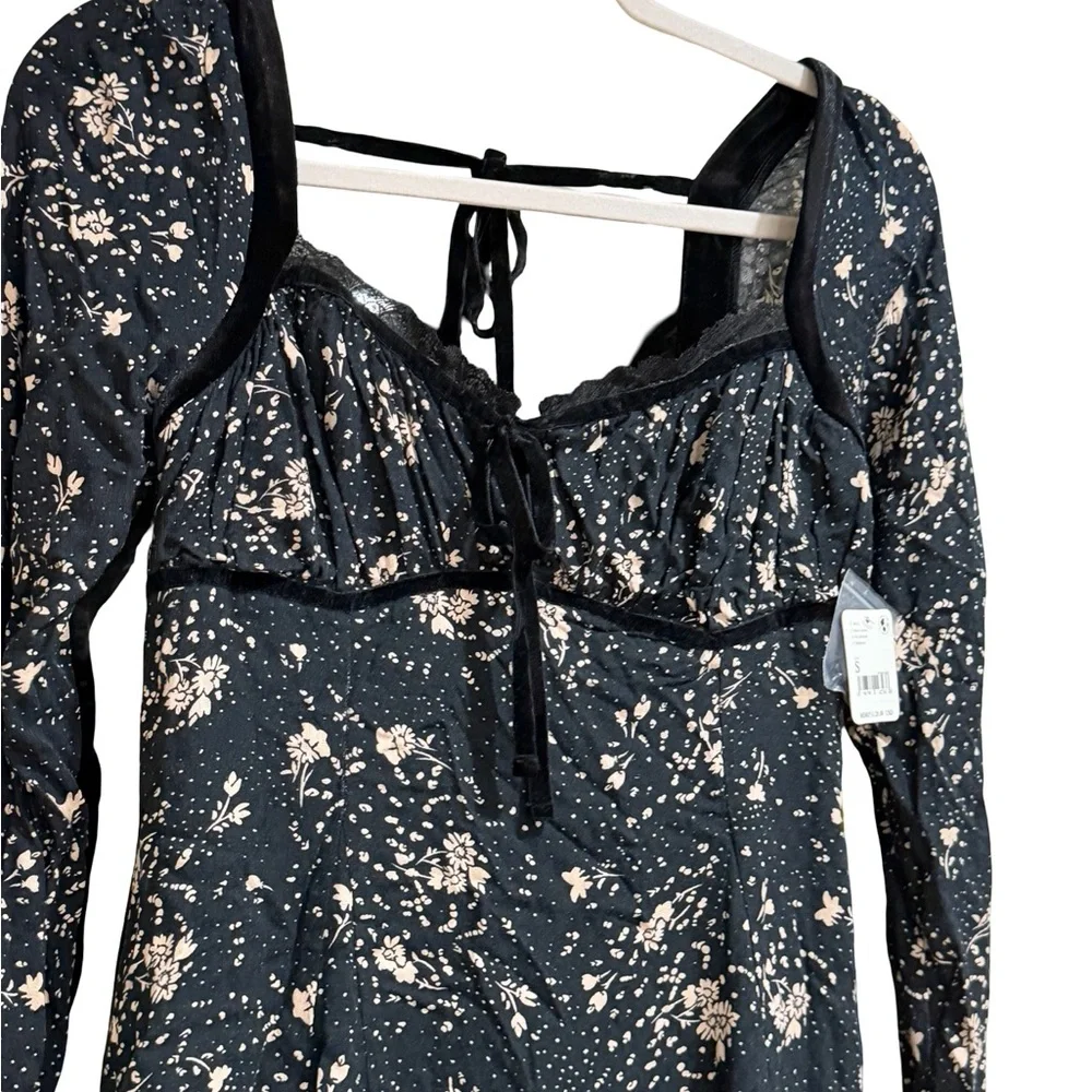 ✨ NWT Free People Tess Floral Print Mini Dress Boho Style Size S - Picture 13 of 16